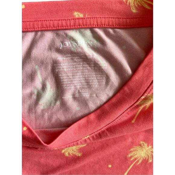 JOYSPUN PALM Print dress tee size XL - Picture 8 of 8